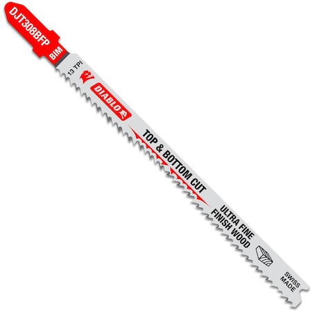 Diablo Diablo 4-5/8 in. Bi-Metal T-Shank Ultra Fine Finish Wood Jig Saw Blade 13 TPI 5 pk DJT308BFP5